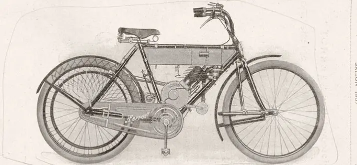 1907 la motorette bicyclette à moteur H et A DUFAUX pour Dame