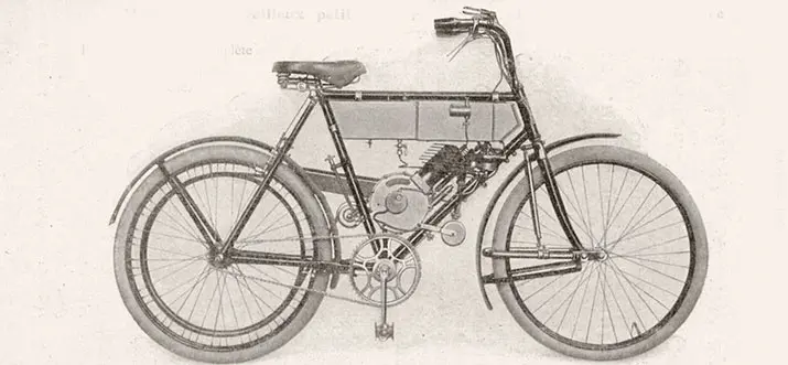1907 la motorette bicyclette à moteur H et A DUFAUX