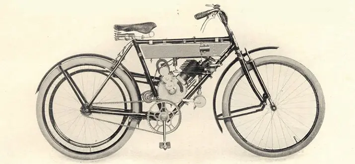 1908 la motorette bicyclette à moteur H et A DUFAUX allumage par magnéto
